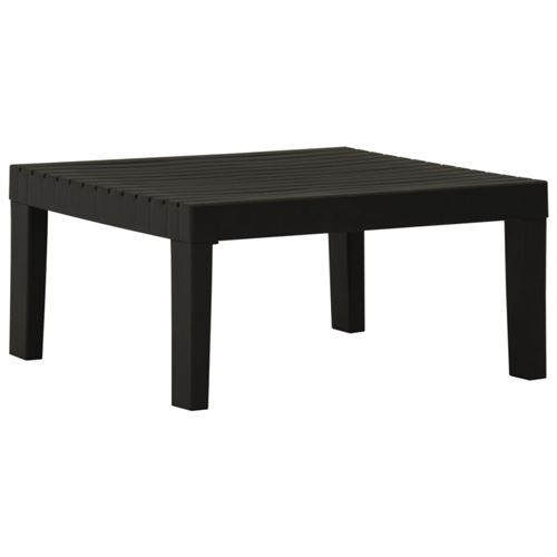 Table de salon de jardin Plastique Gris Vidaxl Gris