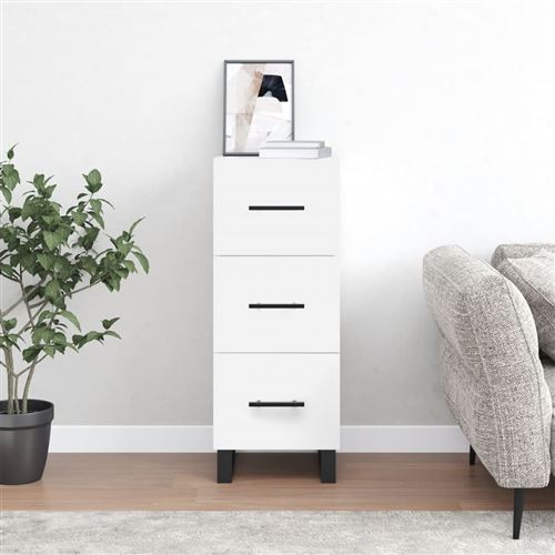 VIDAXL - Buffet - 34,5x34x90 cm - Blanc - Image 2