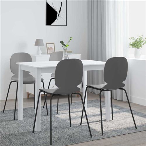 vidaXL Table de salle à manger Blanc 114x71x75 cm Bois d'hévéa massif