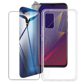 Coque Arrière Gel Silicone Pour Wiko Y61 - Noir + Verre Trempé Inclus - Protection Complète
