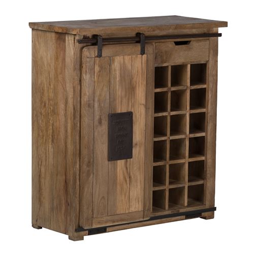 SKLUM Armoire Avec Porte Bouteilles Pour 18 Bouteilles En Bois Uain