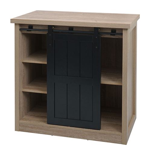 Mendler Commode Hwc-K75optic Bois Industriel Métal 84X80x40cm Naturel - Image 3