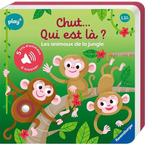 Play+, Chut...Qui Est La ? Les Animaux De La Jungle, Livre, Premier Âge, Bébé
