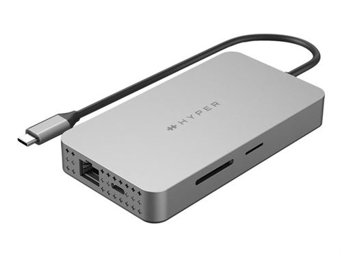 HyperDrive Dual 4K HDMI 10-in-1 USB-C Hub - Station d'accueil - USB-C - 2 x HDMI - GigE