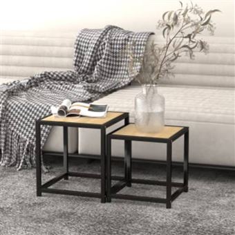 vidaXL Tables à thé 2 pcs MDF Chêne sonoma331657 - 1