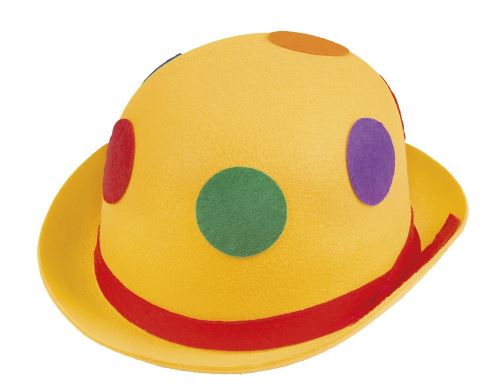 Boland chapeau Binky bowler clown clown jaune