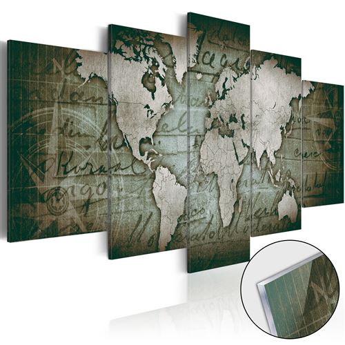 Tableau sur verre acrylique - Acrylic prints – Bronze map III -