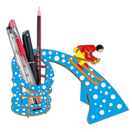 Puzzle 3D 22 pièces - Porte-stylo à ski