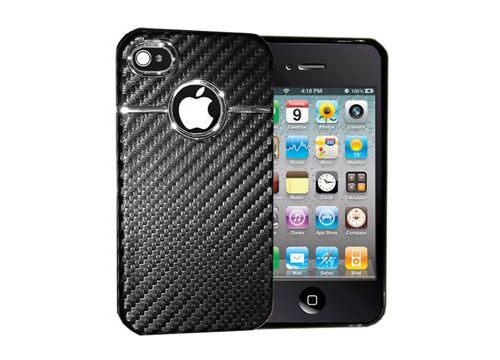Coque Chrome noir avec contour pour iPhone 4 et 4S