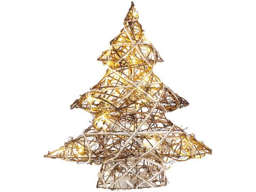 Sapin de Noël décoratif 40 cm à 20 LED blanc chaud