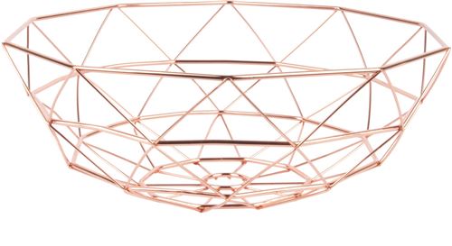 Pt Living - Corbeille à fruits en métal filaire Diamond 35 cm Cuivré