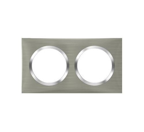 LEGRAND - Plaque de finition Dooxie - 2 postes - Entraxe 71mm - Inox - Image 3