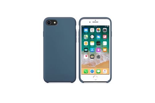 IBROZ Coque Silicone Soft Touch bleue pour Iphone 7/8