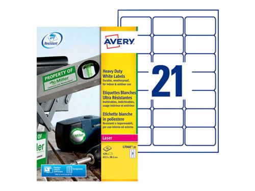Avery Heavy Duty Laser Labels - étiquettes - 420 étiquette(s)