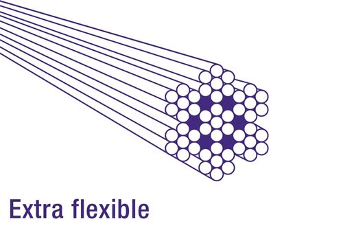 Câble intérieur gaz universel Elvedes 2250mm fil 7x7 mamelon V (sur carte)