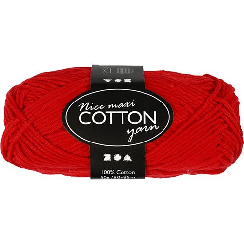 Creotime cordon en coton 85 m rouge