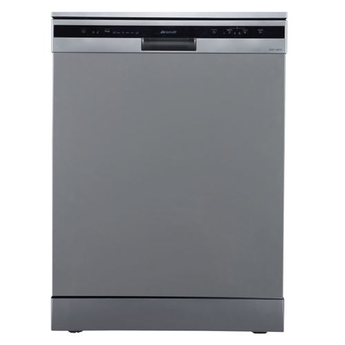 Lave-vaisselle Brandt Dwf128ds - Lave-vaisselle - Largeur : 59.8 Cm - Profondeur : 58 Cm - Hauteur : 84.5 Cm - Argent