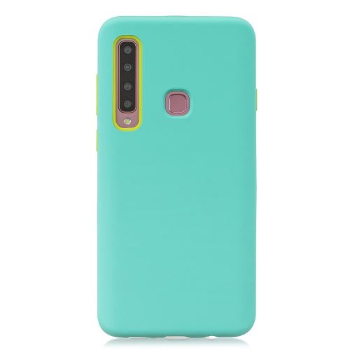 Coque en TPU + Silicone hybride antichoc cyan pour votre Samsung Galaxy A9 (2018)/A9 Star Pro/A9s