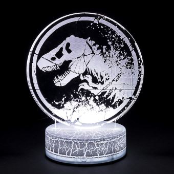 Jurassic World 75451 LED lumière Change de Couleur et illumine Le Gabarit Plexiglas – Via USB Rechargeable – 13 x 9 x 22 cm, Multicolore