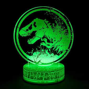 Jurassic World 75451 LED lumière Change de Couleur et illumine Le Gabarit Plexiglas – Via USB Rechargeable – 13 x 9 x 22 cm, Multicolore