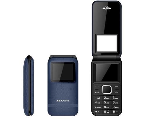 téléphone gsm bleu foncé avec écran couleur