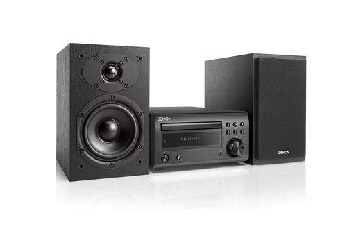 Denon D-M41 Microchaîne Home Audio Mini System, Noir, Argenté, 60 W, 2 Voies, 12 cm, 2,5 cm
