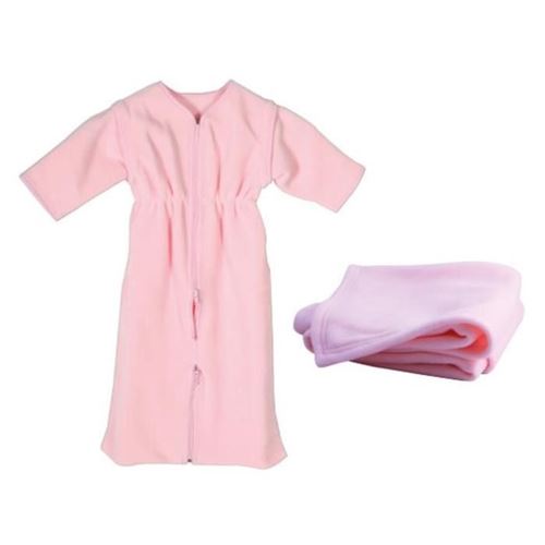 Domiva Gigoteuse + Plaid - 0-6 Mois - 70 X 80 Cm - Bebe Fille - Rose Peche