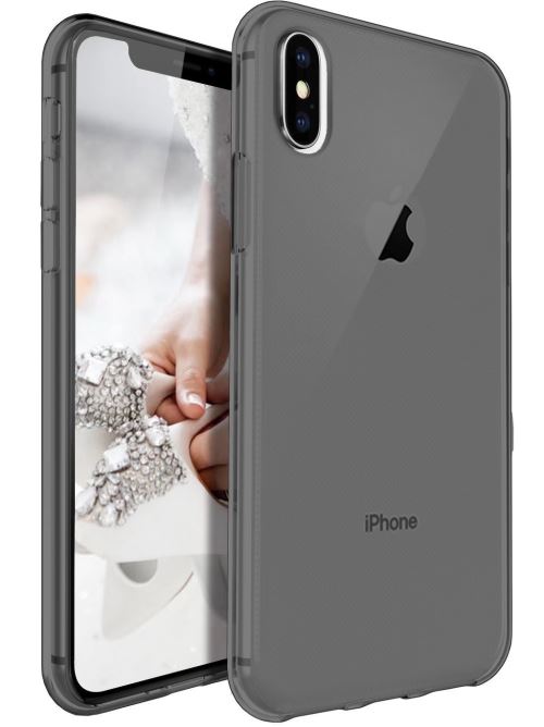 Housse pour Apple iPhone X Etui Housse pour Coque de protection Ultra Fine Silicone TPU Gel [Jelly - Noir] - ADVANSIA