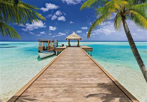 Komar 8–921 368 x 254 cm Beach Resort papier peint mural – Bleu (8 pièces)