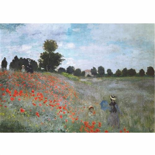 Puzzle 1000 Pièces : Monet Claude - Les coquelicots, DToys