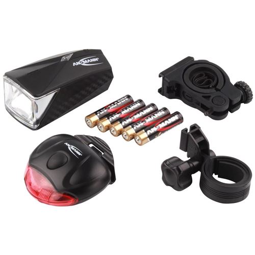 Ansmann Fietslampenset Combo LiteRider zwart 9-delig 1600-0105