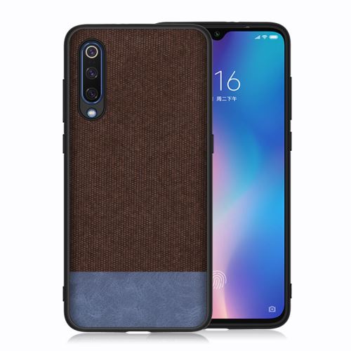 Housse étui Coque en toile pour Xiaomi Mi CC9e - Brun/Bleu -4300