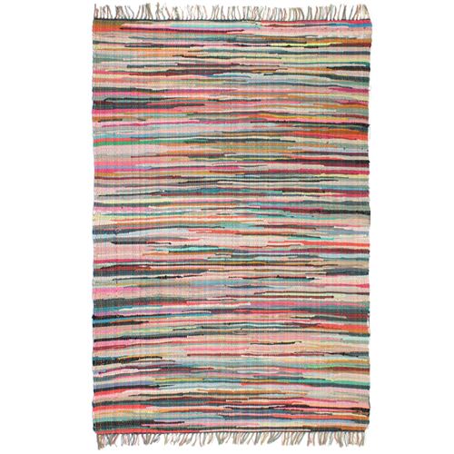 vidaXL Tapis Chindi Coton tissé à la main 160 x 230 cm Multicolore