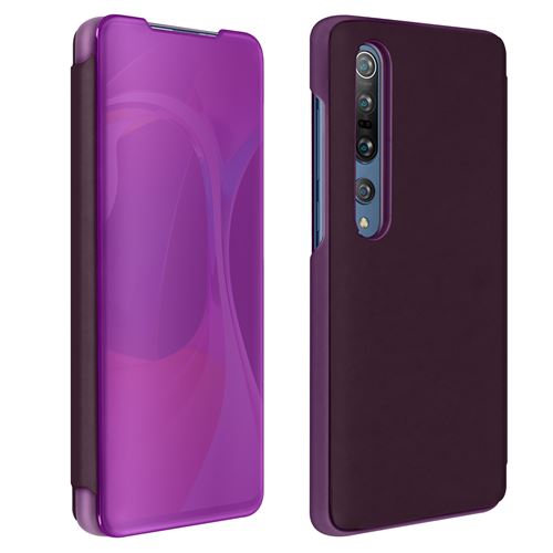Housse pour Xiaomi Mi 10 / Mi 10 Pro Clapet Translucide Miroir Support Vidéo violet