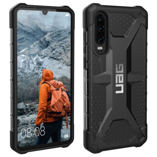 Coque Huawei P30 Armature Rigide Contour Silicone Plasma UAG Gris Translucide