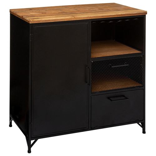 Buffet 1 porte 3 niches Cierna Atmosphera - Noir