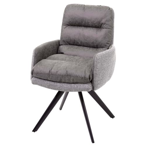Chaise de salle à manger MENDLER HWC-G66 tissu clair gris