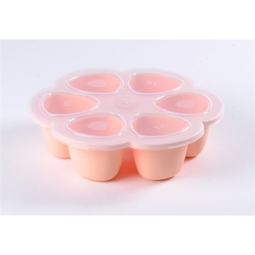 Moule multiportions silicone 6 x 150 ml pink - beaba