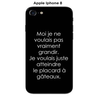 Onozo Coque Apple Iphone 8 Design Citation Moi Je Ne Voulais Pas Texte Blanc Fond Noir Coque Et Etui Telephone Mobile Achat Prix Fnac