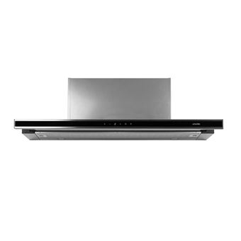 Scholtès SOHT1910X - Hotte - Téléscopique - largeur : 89.9 cm - profondeur : 30.8 cm - evacuation & recyclage - verre inox/noir