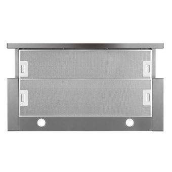 Scholtès SOHT1910X - Hotte - Téléscopique - largeur : 89.9 cm - profondeur : 30.8 cm - evacuation & recyclage - verre inox/noir