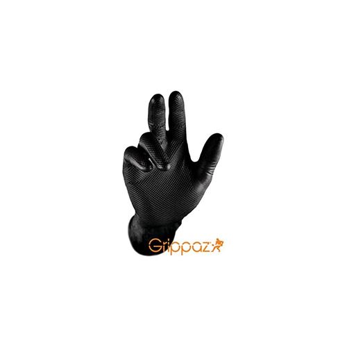 Boite de 50 gants d'atelier GRIP jetables Noir - Touch Screen XL