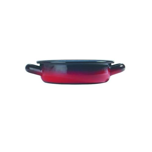 La estrella plat rond avec anses fuego - acier émaillé - ø 26 cm - feu 080626