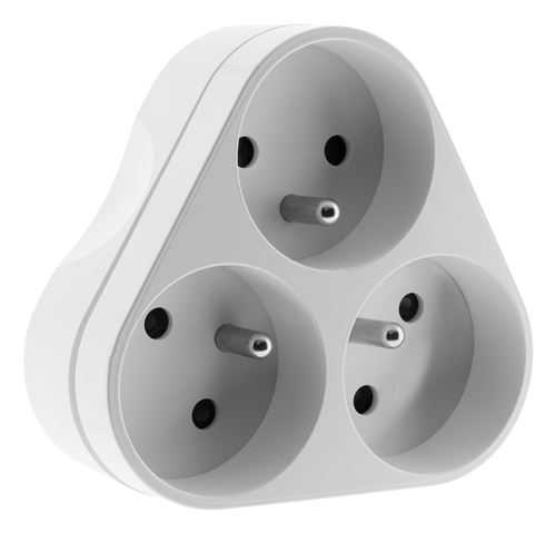 Triplite 3x 16A triangulaire - Blanc