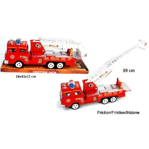 Camion pompier friction 39 cm avec échelle