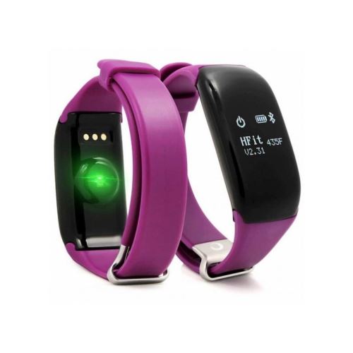 Bracelet d'activités brigmton bsport-14-m oled 0.66' bluetooth 4.0 ip67 android /ios 26 g violet