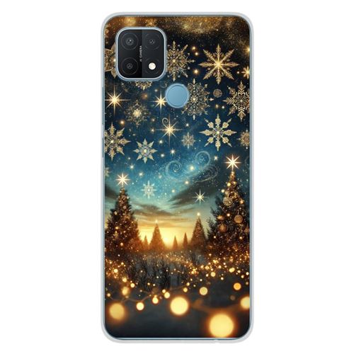 Coque en silicone imprimée compatible Oppo A15 NO Magie de Noël