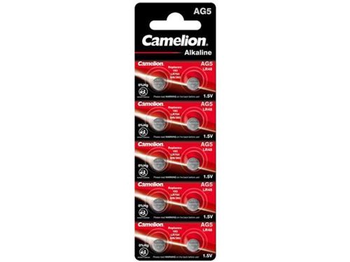 Pack de 10 piles Camelion Alcaline AG5 0% Mercury/Hg