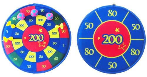 Solex 43371 Set de jeu de fléchettes avec cible en Velcro Multicolore 39 x 39 x 5 cm