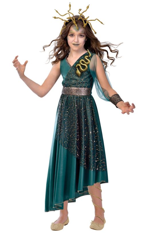 Amscan costume Medusade fille verte 6-8 ans 2-pièces